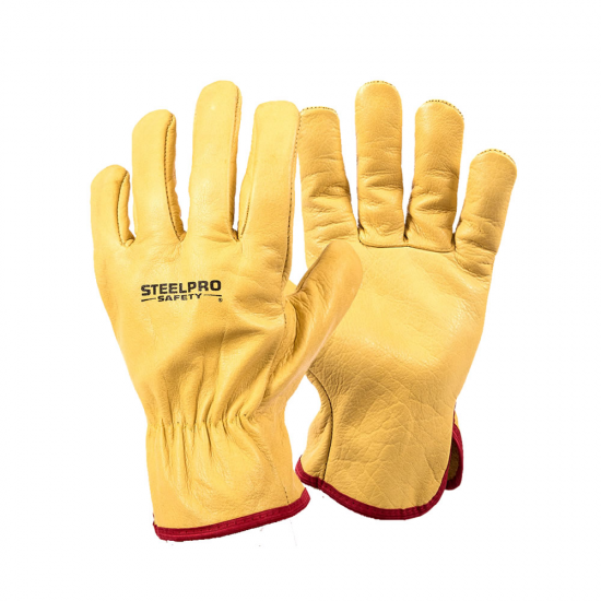 Guante Vaqueta Medio Paseo Amarillo